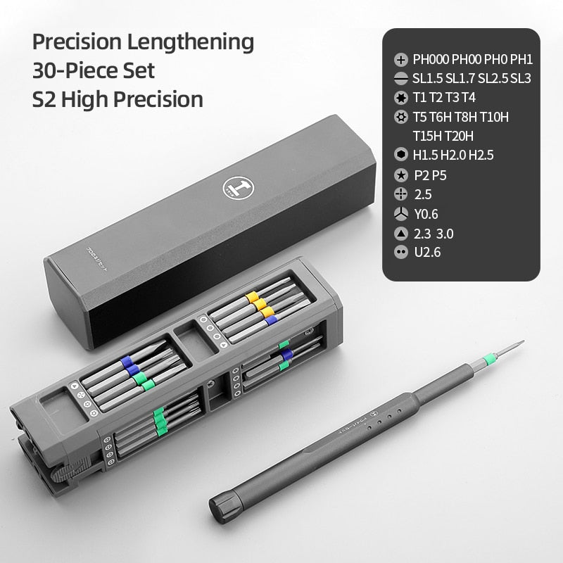 Screwdriver Kit 30 40 44 Precision Magnetic Bits Mini Tool Case