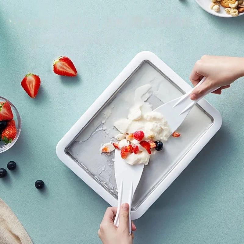 DIY Ice Cream Maker Pan with 2 Scrapers