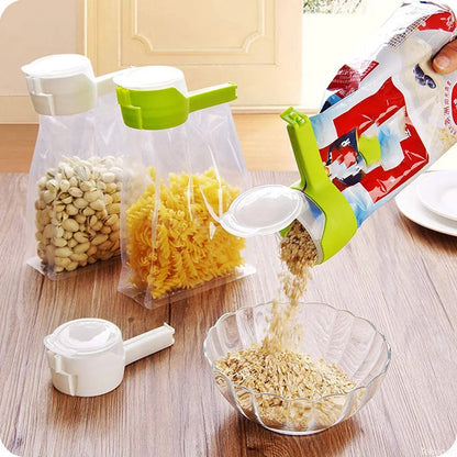 Dry Product & Snack Seal and Pour Clip