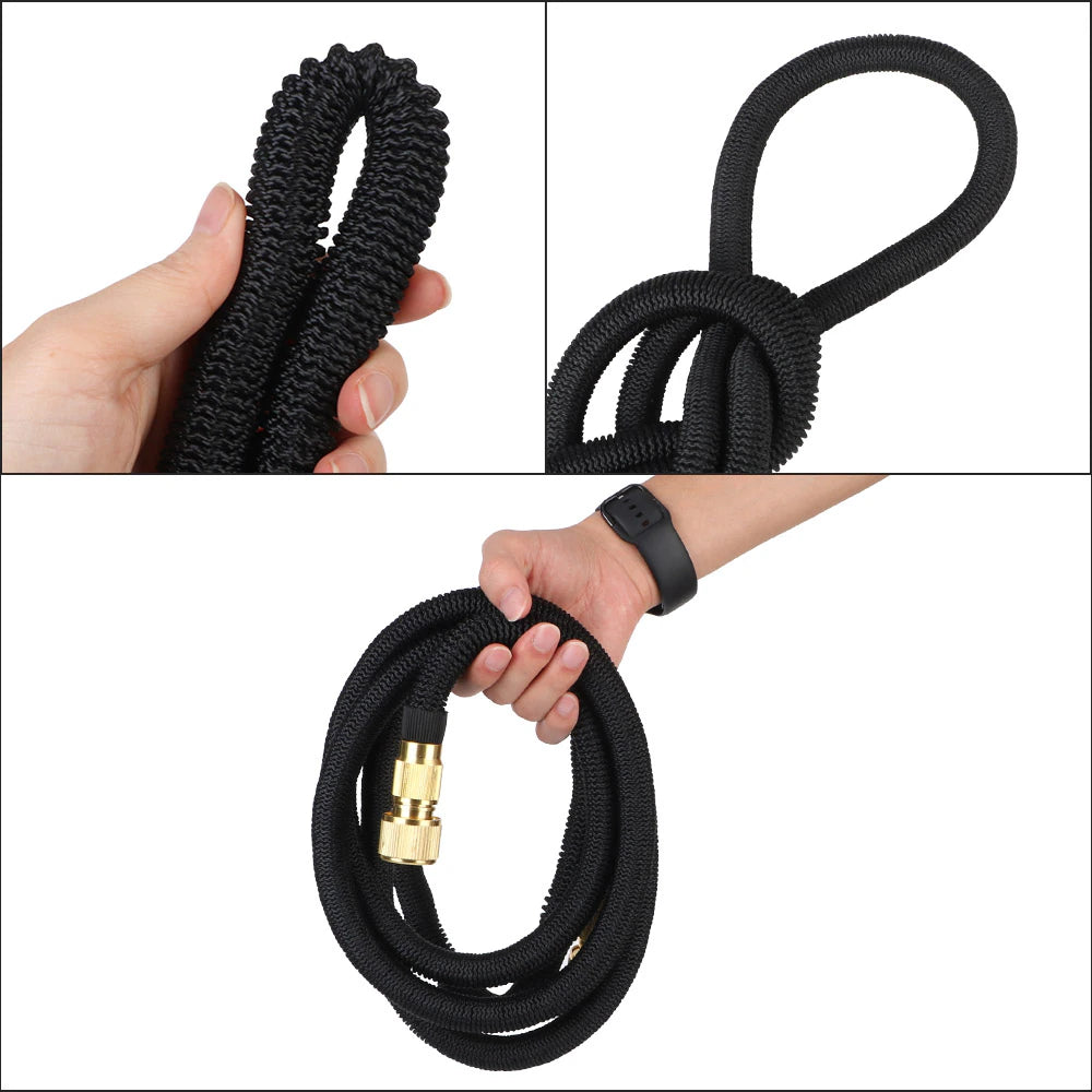 25Ft-125Ft  Expandable Garden Hose with Spray Gun