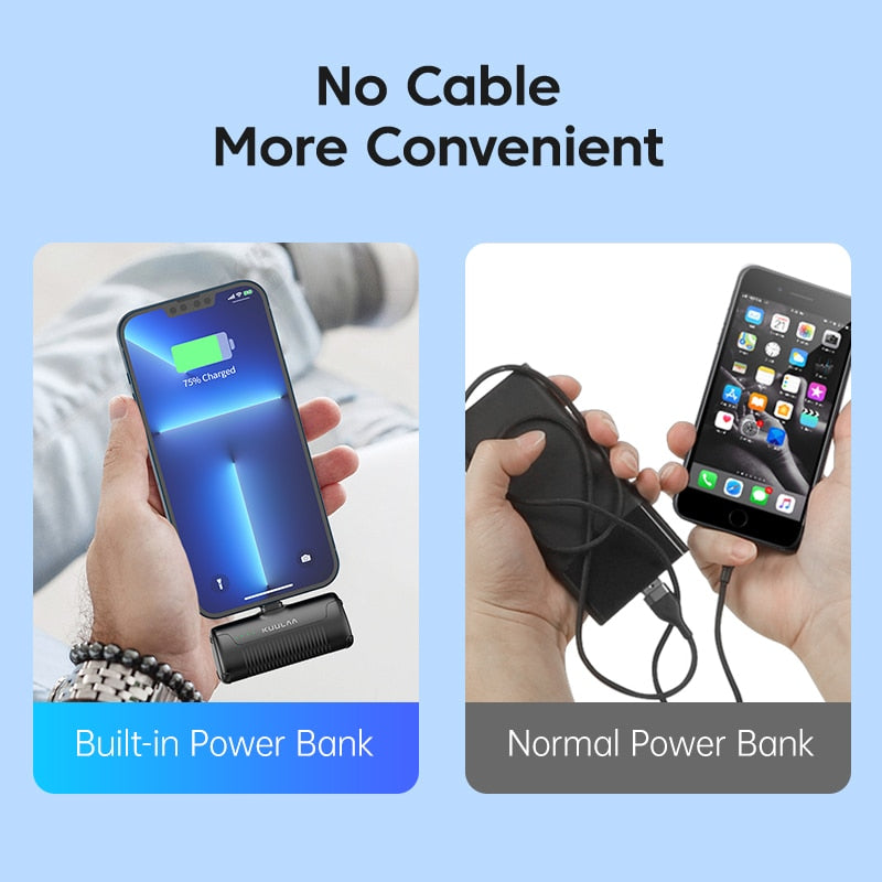 Portable Mini Power Bank 4500mAh - Charger for iPhone & Samsung