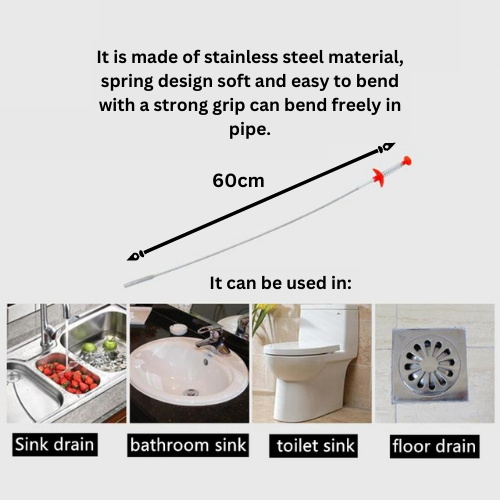 Bendable Sewer Dredging Cleaning Tool For Sink Tub